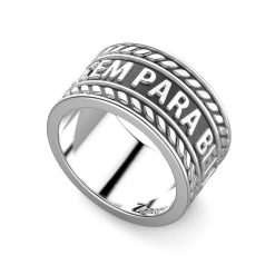 Bagues | Zancan Gioielli Zancan Banded Silver Ring With Latin Inscription. 18