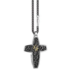 Colliers | Zancan Gioielli Zancan Silver Necklace With Barbed-Wire Cross Pendant.