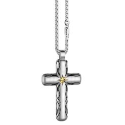 Colliers | Zancan Gioielli Zancan Silver Necklace With Cross Pendant And Tribal Motif.