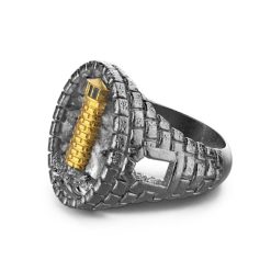 Bagues | Zancan Gioielli Zancan Burnished Silver Ring With Lighthouse. 20