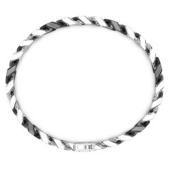 Bracelets | Zancan Gioielli Zancan Silver Ceramic Curb Chain Bracelet.