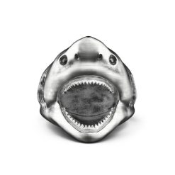 Bagues | Zancan Gioielli Zancan Silver Shark Ring With Vintage Finish. 18