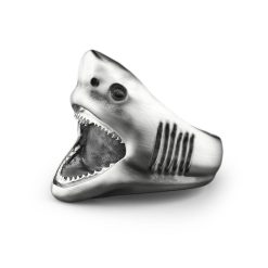 Bagues | Zancan Gioielli Zancan Silver Shark Ring With Vintage Finish. 18