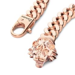 Bracelets | Zancan Gioielli Zancan Silver Curb Chain Bracelet With Lion Head Closure.