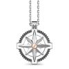 Colliers | Zancan Gioielli Zancan Silver Necklace With Wind Rose And Rose Gold Screw