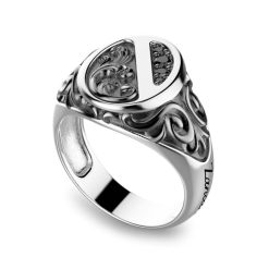 Bagues | Zancan Gioielli Zancan Silver Ring With Black Stones. 18