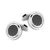 Boutons De Manchette | Zancan Gioielli Zancan Silver Cufflinks With Black Stones.