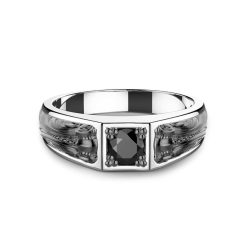 Bagues | Zancan Gioielli Zancan Silver Ring With Black Stone. 18