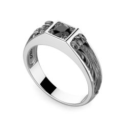 Bagues | Zancan Gioielli Zancan Silver Ring With Black Stone. 18