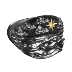 Bagues | Zancan Gioielli Zancan Burnished Silver Ring With Sea Waves. 20