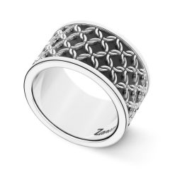 Bagues | Zancan Gioielli Zancan Silver Broad Band Ring. 18