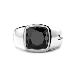 Bagues | Zancan Gioielli Zancan Silver Ring With Onyx. 18