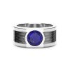 Bagues | Zancan Gioielli Zancan Silver Band Ring With Central Lapis Lazuli Stone. 18