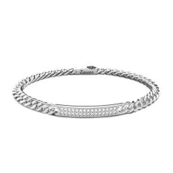 Bracelets | Zancan Gioielli Bracelet Zancan En Argent Avec Plaque Et Pierres Naturelles. Blanc