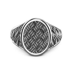 Bagues | Zancan Gioielli Zancan Burnished Silver Signet Ring. 18