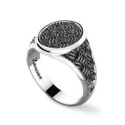 Bagues | Zancan Gioielli Zancan Burnished Silver Signet Ring. 18