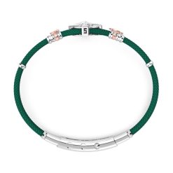 Bracelets | Zancan Gioielli Bracelet Zancan En Kevlar Avec Rose Des Vents. Vert Fonce