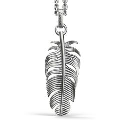 Colliers | Zancan Gioielli Zancan Silver Necklace Feather Pendant.