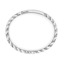 Bracelets | Zancan Gioielli Zancan Silver Curb Chain Bracelet With Tag And Black Stones.