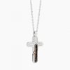 Colliers | Zancan Gioielli Zancan White Gold Necklace With Cross And Diamonds.