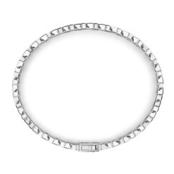 Bracelets | Zancan Gioielli Zancan Silver Link-Only Bracelet With Black Stones. Blanc