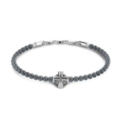 Bracelets | Zancan Gioielli Zancan Soft Bracelet With Silver Beads And Greek Cross. 19