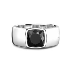 Bagues | Zancan Gioielli Zancan Silver Ring With Onyx. 18