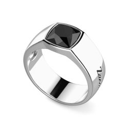 Bagues | Zancan Gioielli Zancan Silver Ring With Onyx. 18