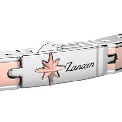 Bracelets | Zancan Gioielli Zancan Silver And Rose Gold Men'S Bracelet.