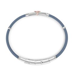 Bracelets | Zancan Gioielli Bracelet Zancan En Kevlar Avec Plaque Et Gouvernail. Bleu Aviateur