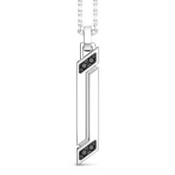 Colliers | Zancan Gioielli Collier Zancan En Argent Avec Pendentif Plaque Verticale.