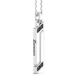 Colliers | Zancan Gioielli Collier Zancan En Argent Avec Pendentif Plaque Verticale.