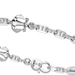 Bracelets | Zancan Gioielli Zancan Silver Bracelet With Anchors. Blanc