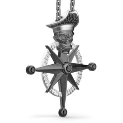 Colliers | Zancan Gioielli Zancan Silver Necklace With Pirate Skull Pendant.