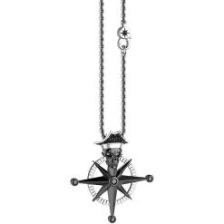 Colliers | Zancan Gioielli Zancan Silver Necklace With Pirate Skull Pendant.