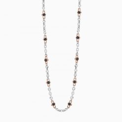 Colliers | Zancan Gioielli Zancan Men'S White Gold Necklace With Diamonds