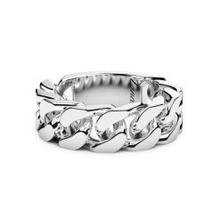 Bagues | Zancan Gioielli Zancan Silver Curb Chain Ring. 18