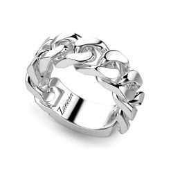 Bagues | Zancan Gioielli Zancan Silver Curb Chain Ring. 18