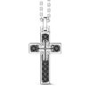 Colliers | Zancan Gioielli Zancan Silver Necklace With Cross Pendant And Black Stones.