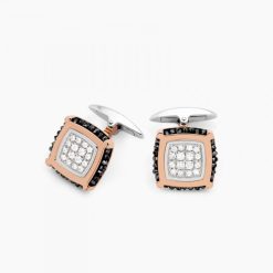 Boutons De Manchette | Zancan Gioielli Zancan Gold And Diamond Cufflinks.