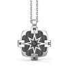 Colliers | Zancan Gioielli Zancan Silver Necklace With Wind Rose Pendant And Black Stone