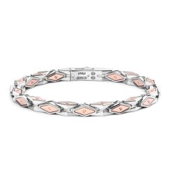 Bracelets | Zancan Gioielli Zancan Silver And Rose Gold Men'S Bracelet. Or Rose