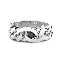 Bagues | Zancan Gioielli Bague En Argent Zancan Avec Pierres Naturelles. Noir