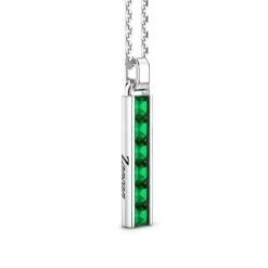 Colliers | Zancan Gioielli Collier Zancan En Argent Avec Pendentif Baguette. Vert