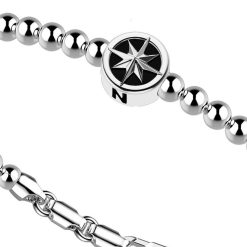 Bracelets | Zancan Gioielli Zancan Silver Bracelet With Spheres And Wind Rose. Classique