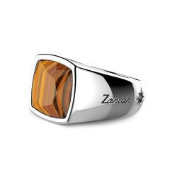 Bagues | Zancan Gioielli Zancan Silver Ring With Tiger'S Eye Stone. 18