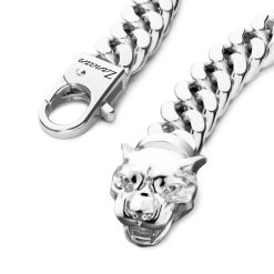 Bracelets | Zancan Gioielli Zancan Silver Curb Chain Bracelet With Panther Head Closure. 19