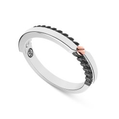 Bagues | Zancan Gioielli Zancan Silver Band Ring With Rose Gold Screw. 18