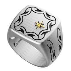 Bagues | Zancan Gioielli Zancan Silver Tribal Signet Ring. 18