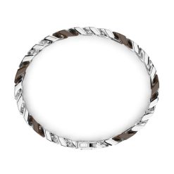 Bracelets | Zancan Gioielli Zancan Silver Ceramic Curb Chain Bracelet With Lacquered Links.